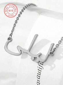 1 pezzo 925 Necklace con nome arabo unico e unico, regalo personalizzato con neck lace per famiglia, coulisse, frigore, oro, stile, colorato, vino, semplice, unisex, casual, cuties, per uso personale, unico per regali ideali per lui, ragazze, ragazzi, amici, fratelli, sorelle, famiglia per matrimonio, anniversario, laurea, festa di laurea per donne, studenti, scuola media, superiore, università, scuole superiori, insegnanti, regali per studenti universitari, uomini, donne e studenti
