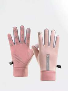 1 Pair Waterproof & Anti-Slip Touchscreen Gloves, Suitable For Men & Women Cycling, Hiking, Running In Winter, Wind & Cold Resistant,Winter Hand Warmers