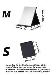 1pc High Definition Foldable Makeup Mirror, Portable Vanity Mirror For Makeup Artist, Women, Students, Dorm, Desktop Folding Princess Mirror, Compact Makeup Mirror, Flip Cover Makeup Mirror, Beauty Mirror, Student Dorm Mirror, Gift For Mothers