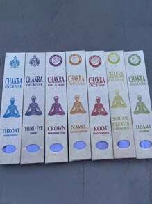 1Box, Nepalese 7 Chakra Handmade Incense Stick , Plant And Grass Incense, 7 Different Scents, Sandalwood, Frankincense, Jasmine, Lemongrass, Rose, Patchouli, - Perfect For Yoga, Meditation, And Home Decor,Incense Burner Accessories(Burning Time Is About 40 Minutes)