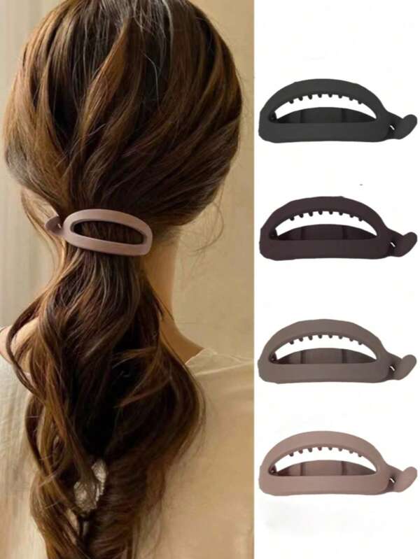 1/4 Stücke matte einfache Haarklammern in Bananenform, elegante, universell einsetzbare Haarzubehör für den täglichen und gelegentlichen Gebrauch