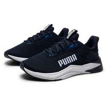 Puma Zapatillas de running FTR Wave, con absorción de impactos y transpirables, tenis unisex para entrenamiento diario, 311095-05 - Azul marino-Puma Blanco-Azul - Ver 3