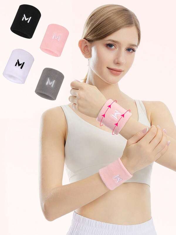1pc Sweat-Absorbent Breathable Sports Wrist Brace For Gym, Tennis, Badminton, Basketball Gym Gym Wristbands Accessories