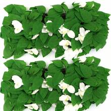 1 pieza - Divisor de privacidad expandible con hiedra artificial y orquídea - Diseño floral de follaje denso, seto falso de madera apto para jardín exterior, decoración de boda y embellecimiento de paredes, decoración de valla de jardín | Valla decorativa | Follaje denso, decoración de valla, plantas falsas