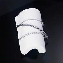 Inspired And Adjustable 925 Silver Wristband Engraved With The Words "She Believed She Could So She Did" In English, Anniversary, Birthday, Various Holidays, Special Occasions - Includes Boutique Gift Box - Silver - View 6