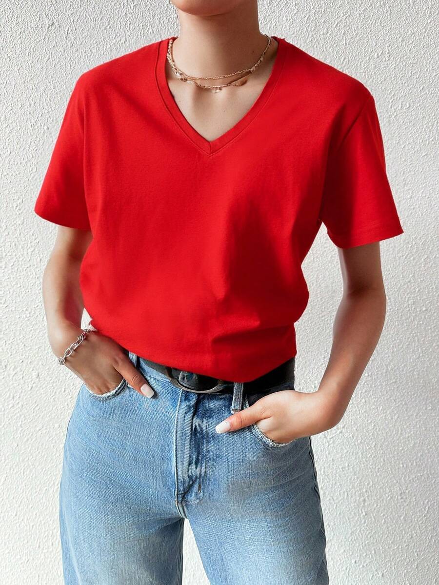 Women T-Shirts - Red - View 1
