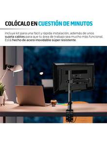 Soporte Para Monitor De Escritorio De 15 a 30 Pulgadas Articulado - Negro - Ver 4