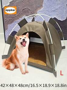 APPKER 适合猫和小型犬的舒适宠物帐篷 - 柔软舒适的睡眠窝，纯色设计，非常适合户外旅行和露营，完美的圣诞礼物，旅行宠物住宿 | 现代宠物帐篷 | 易于组装 - 彩色 - 查看 10
