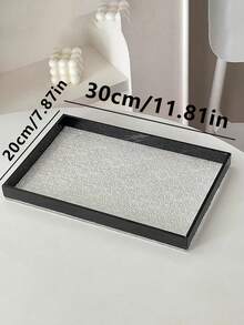 1 pieza Bandeja rectangular, Bandeja de plástico acrílico de alta gama, Adecuada para mesa de té de sala de estar, plato para servir postres y pasteles, organizador de escritorio - Multicolor - Ver 11