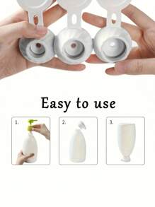 3 pièces Kit de vidage de bouteille Capuchon pour distributeur inversé Shampooing Lotion, Ensemble retourné Saver avec adaptateurs de 3 tailles, Bouchons de bouteille inversés étanches pour vider les lotions, shampooings et condiments de cuisine
