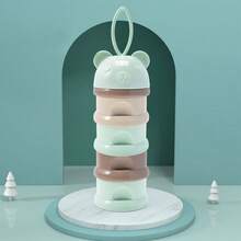 1 pieza Caja portátil para almacenamiento de leche en polvo/alimentos para bebés de 3/4 capas, con compartimientos separados adecuados para leche en polvo y alimentos complementarios - multicolor - Ver 10