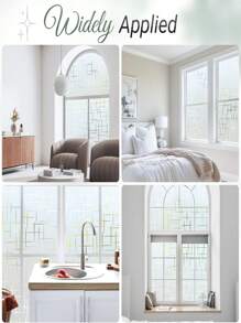 1Roll Window Privacy Film Frosted Glass Window Film, Decorative Privacy Cling, UV Blocking Staic Cling Bathroom Glass Frosting Sticker, Non-Adhesive Front Door Cover Room Decor Stickers Home Decor Wall Decor Bedroom Decor Bathroom Decor Room Decor Home Decor Living Room Wall Paper Wall Stickers Wall Papers Kitchen Decor Personalised Stickers