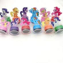 MY LITTLE PONY Student Creative My Little Pony 6-In-One Stamp Cartoon Cute Round Acrylic Stamp Children's Prize, Back To School, School Supplies