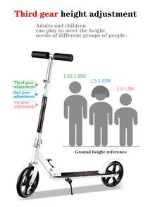 1pc Foldable 2-Wheel Kick Scooter, Urban Commuter Scooter For Teens And Adults - View 3