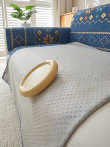 1 件雪尼尔波西米亚风格防猫抓沙发垫套，1/2/3/4 座沙发套靠背扶手防滑套，防滑，适合所有季节