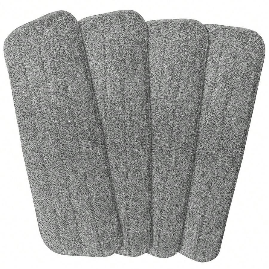 Reusable Microfiber Absorbing Mop Pad Wet And Dry Dual-Use Mop Pad Refill Deep Clean Mop Head Microfiber Mop Head Replacement - 4PCS-gray - View 1