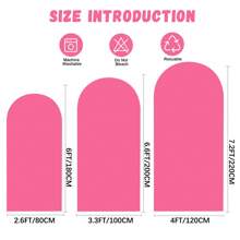 Rose Red Arched Background Cover, 5 Feet, 6 Feet, 6.6 Feet, 7.2 Feet Wedding Arch Cover 2 Side Spandex Accessories Fabric Arch Background Dome Arch Background Fabric For Birthday Party Wedding Arch Stand Decoration (Shelf Not Included, Fabric Background Only)