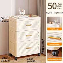3/4/5/6 Layer Rolling Multi-Purpose Storage Drawer - Large Capacity Single Door Storage Cabinet - Plastic Drawer Storage Rack, Space Saving Kitchen Storage Rack, Used For Storing Snacks, Beverages, Bookshelves, Clothes, Suitable For Kitchen, Living Room, Study Closet, Bathroom