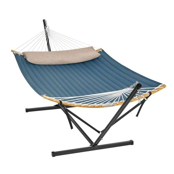 SONGMICS SONGMICS Hängematte mit Gestell, Kissen, bis 200 kg belastbar, 200 x 140 cm (L x B)