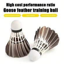 3pcs/Pack Black Feather Badminton Shuttlecocks, Windproof Durable Badminton Birdies Suitable For Indoor/Outdoor Match Training, Stable & Durable Flight Performance