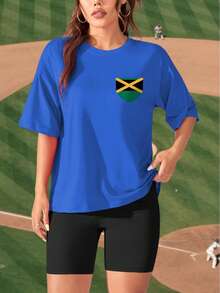 定制狂欢节和情人节、体育赛事、球赛赛事等女式短袖 T 恤 - 在背面添加您自己的文字（数字和姓名或幸运数字等），在正面添加图片（徽标/符号/照片/朋友照片/自拍/喜欢的图案），设计您自己的个性化双面印花 T 恤，时尚、时尚、时髦、休闲、简约时尚、个性化、定制、定制、独特、男士服装、胶囊衣橱、男士基本款/街头风格、送给他、男朋友、家人、朋友的理想礼物、生日、度假/节日、上学/比赛、运动/登山、女士夏装