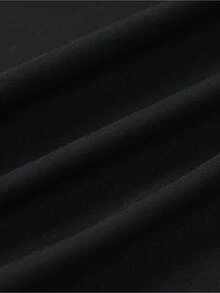 Camiseta de Hombre con Estampado Gráfico de Letras a la Moda - Negro - Ver 5