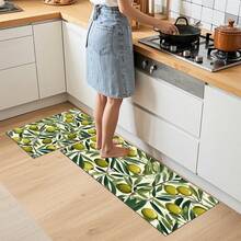 1 件厨房地垫，防滑涤纶门垫，适用于厨房、客厅、入口、阳台、家居装饰、防尘、咖啡厅、酒吧、节日、派对、家居装饰、节日礼物