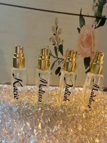Bouteille de parfum recharegeable personnalisée et sur mesure, parfaite pour les faveurs de mariage, les cadeaux pour les demoiselles d'honneur, les cadeaux de couple, les cadeaux pour la Saint-Valentin et la fête des Galentines, les cadeaux pour la fête des mariées