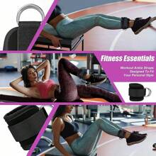 Sangle de cheville de fitness, boucle pour l'entraînement des fessiers et de l'extension des jambes, sangle de cheville pour rack de squat, accessoires de gym pour les chevilles