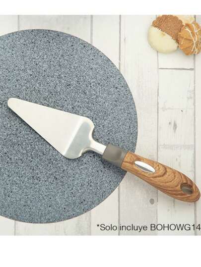 Pala para Pastel con Mango Ergonómico de Bambú y Hoja de Acero Inoxidable | Diseño Antideslizante y Aislante Térmico | Utensilio Repostero Ideal para Servir Rebanadas de Pastel, Pizza o Quiches
