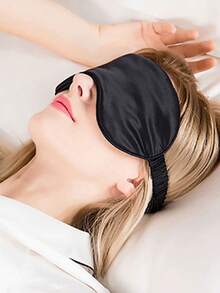 睡眠眼罩，遮光，舒适，简约纯色基础款，可调节，亲肤双面，适用于卧室、学校、返校、旅行、旅行必需品、家居必需品、眼罩、睡眠眼罩 - 彩色 - 查看 3