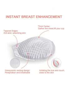 Almohadillas reutilizables de silicona para sujetador de traje de baño, copas de bikini, realzadoras, insertos de sujetador transparentes de gel adhesivo de silicona para elevación de pecho