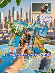 1pc Global Mad Rush! Cross-Border E-Commerce Explosive Passport Storage Portable Bag, Large Capacity, Set Passport, ID Card, Bank Card, Transportation Card And Other Documents Card Storage In One, Scientific Partition, At A Glance. Made Of Lightweight Material, Carrying No Burden. More Can Be Customized Personalized Pattern, Show Unique Taste, Cross-Border Travel Essential Goodies. - Multicolor - View 4