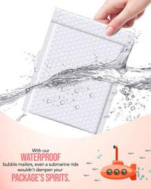 Bubble Mailers 6x10 Inch 100 Pack White Padded Envelopes Usable Size 6x9" Self Seal Bubble Envelopes Opaque Padded Mailers For Mailing Jewelry Makeup Small Business #0 - 白色 - 查看 4