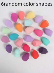 20 Cosmetic Sponge Sets, Random Colour And Shape Cosmetic Sponges, Including Foundation Mixed Beauty Sponges For Liquid, Cream And Powder Applications, Multi-Color Powder Bubbles, And Latex-Free Dry And Wet Dual-Use Cosmetic Sponges And Foundation Creams For All Skin Types, Easy To Carry, Simple And Beautiful.