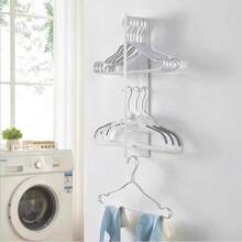 1pc Iron Hanging Storage Rack, Freestanding No-Drill Minimalist Magnetic Side Mount Organizer For Laundry Room - Multicolor - View 8