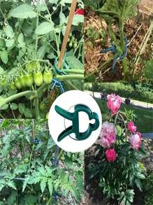 30 pièces de clips de support de plantes de jardin en plastique - clips à levier vert, conviennent pour les vignes, parfaits pour organiser les tiges et les branches, comprend des supports pour les vignes de tomates et de concombres