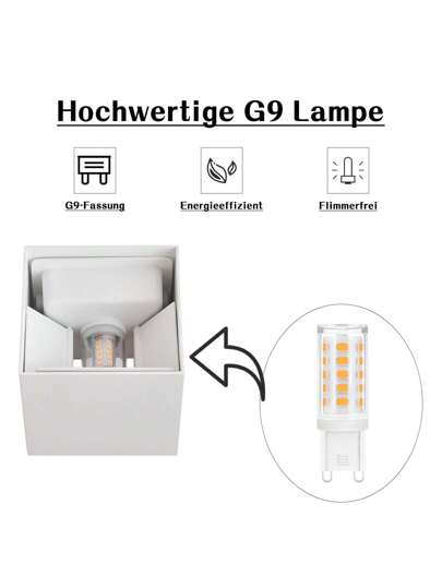 Wand Verlichting LED Indoor/Outdoor: Outdoor Warm Wit IP65 G9 Up Down Stairs Lighting Indirect Ho Walls Bedroom Corridor Stairwell view 3