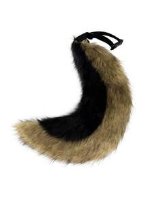 2 件套狐狸耳朵和尾巴套装，大号狐狸尾巴黑狼狗服装角色扮演配饰，狼耳朵头带狗尾巴道具适用于派对舞台装饰舞会万圣节 - 套裝 - 查看 20