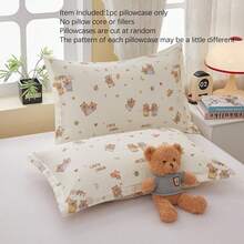 1pc Soft Toddler Sleep Pillow Cover, Machine Washable Cotton Children's Printed Pillowcase, Perfect For Travel, Crib, Boys & Girls