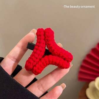 1 st Kvinnor Handgjorda Angry Expression Hårklämma, Kreativt Dekorativt Funktionellt hårtillbehör present