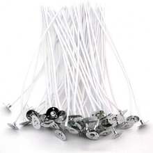 50 PCS/100 PCS 2.6-20cm Candle Wicks Smokeless Wax Core For DIY Candle Making Pre-Waxed Wicks Party Supplies - White - View 3