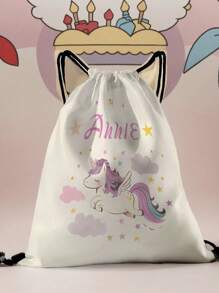 1 szt. Plecak ze ściągaczem z nadrukiem imienia, można dostosować do własnego, unikalnego projektu, odpowiedni dla dzieci i nastolatków, nadrukuj własne imię lub imię siostry i kolegów z klasy jako prezent, wielofunkcyjny, ozdobny, z literą, stylowy, uroczy, kolorowy, kawaii, uroczy, swobodny, miękki, wyjątkowy, spersonalizowany, prezent dla dziecka, słodkie dziecko, rodzina, przyjaciele, córka, syn, ona, na Dzień Dziecka, wiosenną przerwę, Halloween