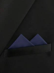 2 piezas de pañuelos de poliéster de unicolor portátiles para hombres, accesorio de moda de lujo de alta gama para bodas, negocios y uso casual