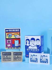1 Box [100pcs Per Box] Disposable Glasses Cleaning Wipes Anti-Fogging Glasses Tissue Paper Goggles Wipes Mobile Phone Screen Wipes Suitable For Glasses, Mobile Phones, Cameras, Computers