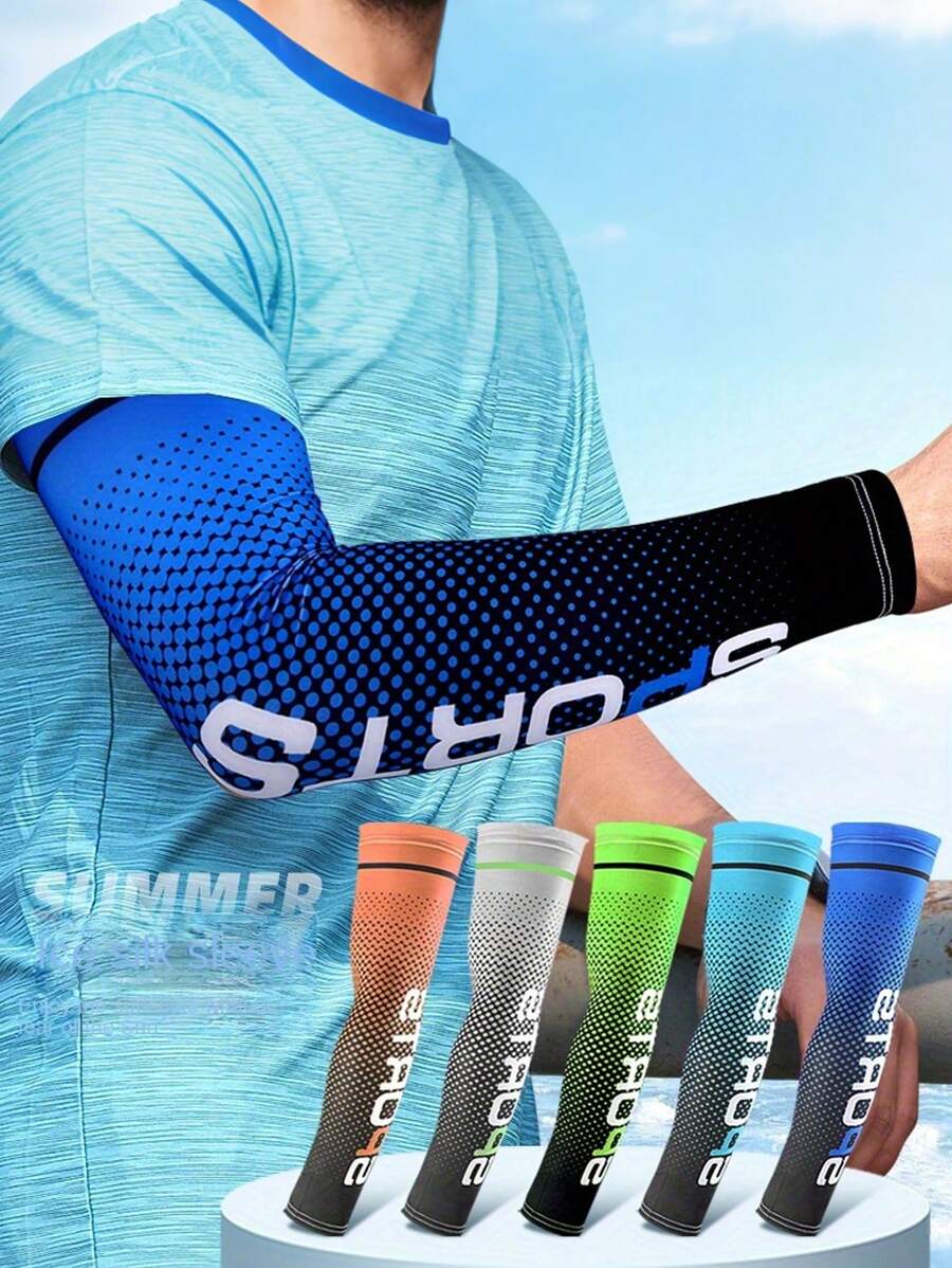 1 paire de manches de refroidissement pour sports de plein air - protection UV, nylon respirant, convient pour le golf, le cyclisme, la course à pied et la conduite