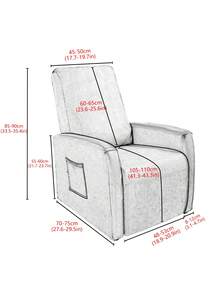 Housses de fauteuil inclinable 4 pièces, housses de canapé inclinable imperméables et extensibles pour fauteuil inclinable Lazyboy avec poche de rangement, protecteur de meuble pour salon