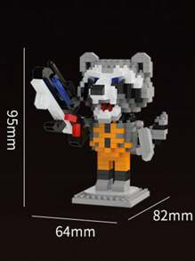 Takara Tomy Spider-Man Building Blocks IronMan Groot Brick Cartoon Character Rocket Raccoon Micro Rhinestone Small Particles Assembled DIY Building Block Toys Children Birthday Gift
