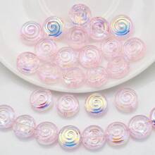 30 Peças Contas Espaçadoras de Cristal de Vidro Coloridas Eletrodepositadas no formato de Pirulito Candy de 12mm e Golfinho de 11*16mm, Material de Artesanato de Joias DIY para Colar, Pulseira, Brinco, Presentes de Feriados e Aniversário