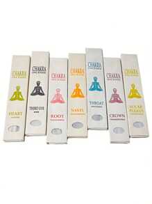 1Box, Nepalese 7 Chakra Handmade Incense Stick , Plant And Grass Incense, 7 Different Scents, Sandalwood, Frankincense, Jasmine, Lemongrass, Rose, Patchouli, - Perfect For Yoga, Meditation, And Home Decor,Incense Burner Accessories(Burning Time Is About 40 Minutes)